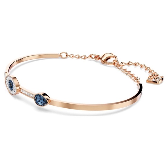 SWAROVSKI • Rose Gold Symbolica Bangle Evil Eye Bracelet - Picture 4 of 10